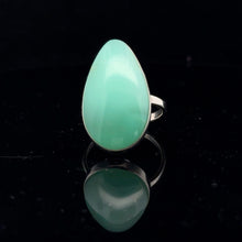 Загрузить изображение в средство просмотра галереи, Chrysoprase Ring 16×28 mm Size 23 Silver 925
