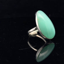 Загрузить изображение в средство просмотра галереи, Chrysoprase Ring 16×28 mm Size 23 Silver 925
