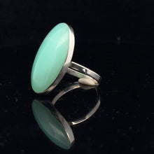 Загрузить изображение в средство просмотра галереи, Chrysoprase Ring 17×30 mm Size 25 Silver 925
