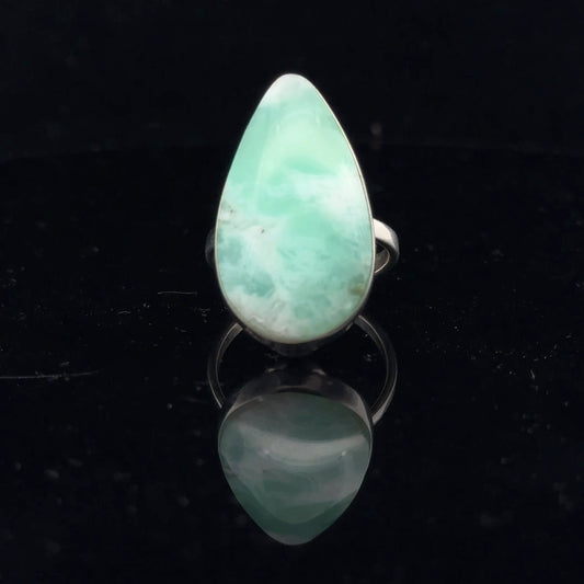 Chrysoprase Ring 17×30 mm Size 20 Silver 925