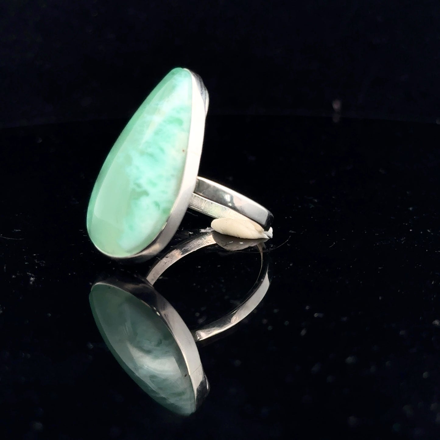 Chrysoprase Ring 15×28 mm Size 21 Silver 925