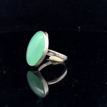 Загрузить изображение в средство просмотра галереи, Chrysoprase Ring 12×20 mm Size 16 Silver 925
