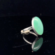 Загрузить изображение в средство просмотра галереи, Chrysoprase Ring 12×20 mm Size 16 Silver 925
