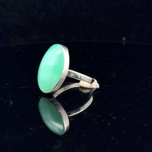 Загрузить изображение в средство просмотра галереи, Chrysoprase Ring 11×19 mm Size 16 Silver 925
