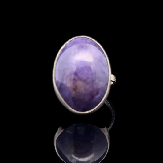 Charoite Ring 18×23 mm 30.1 g Silver 925