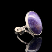 Загрузить изображение в средство просмотра галереи, Charoite Ring 18×23 mm 30.1 g Silver 925
