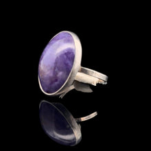 Загрузить изображение в средство просмотра галереи, Charoite Ring 18×23 mm 30.1 g Silver 925
