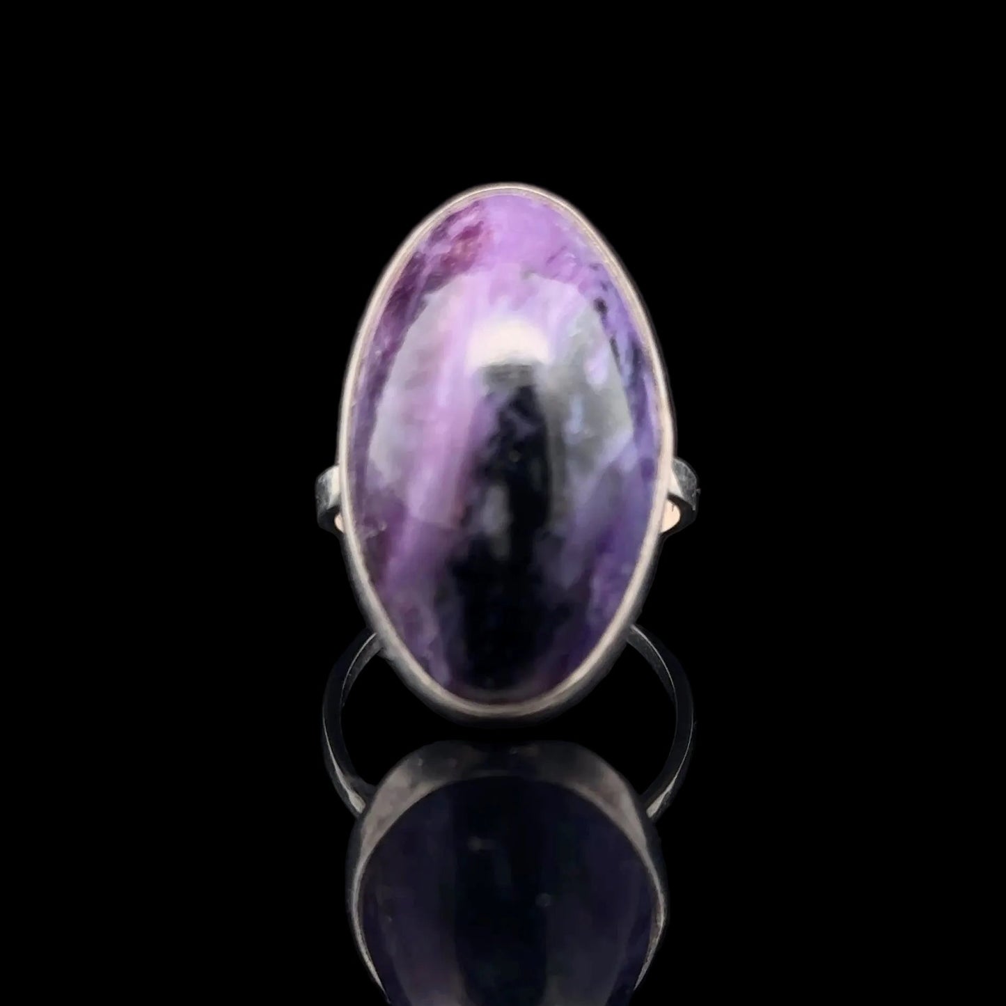 Charoite Ring Silver 925 Natural Gemstone 40.1 g