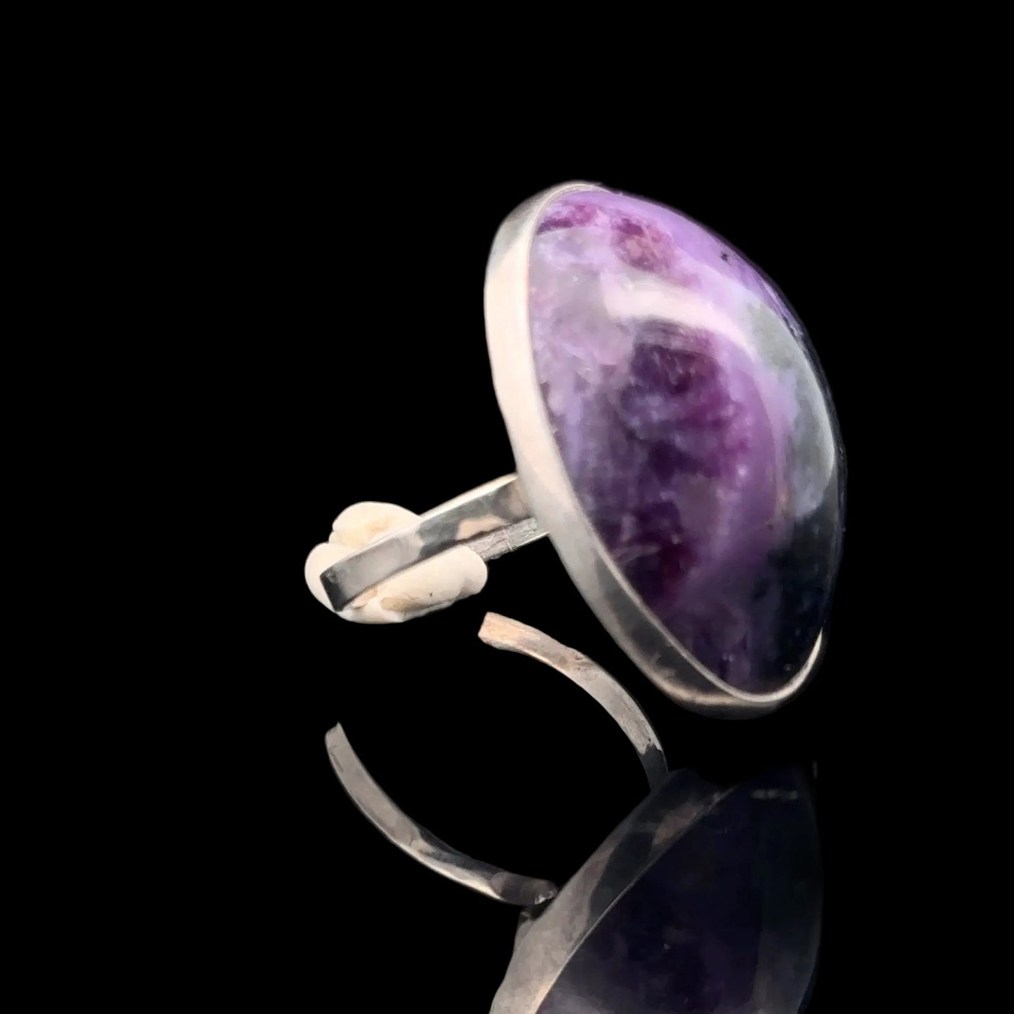 Charoite Ring Silver 925 Natural Gemstone 40.1 g