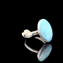 Загрузить изображение в средство просмотра галереи, Turquoise Ring Silver 925 Natural Gemstone Size 18 4 g

