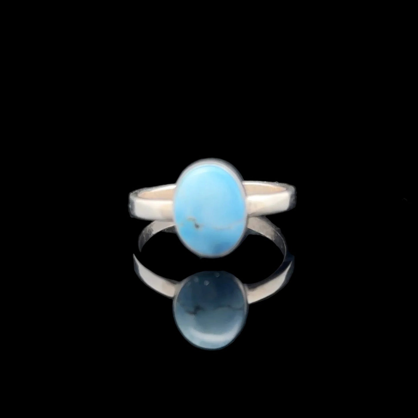 Turquoise Ring Silver 925 Natural Gemstone Size 17 3 g