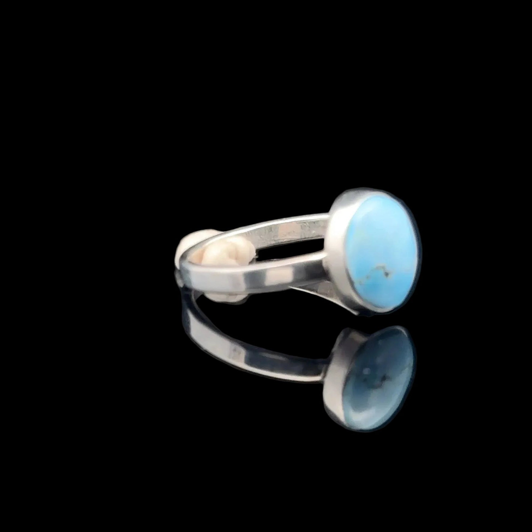 Turquoise Ring Silver 925 Natural Gemstone Size 17 3 g