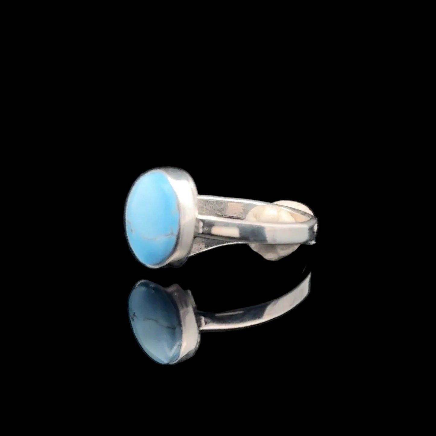 Turquoise Ring Silver 925 Natural Gemstone Size 17 3 g