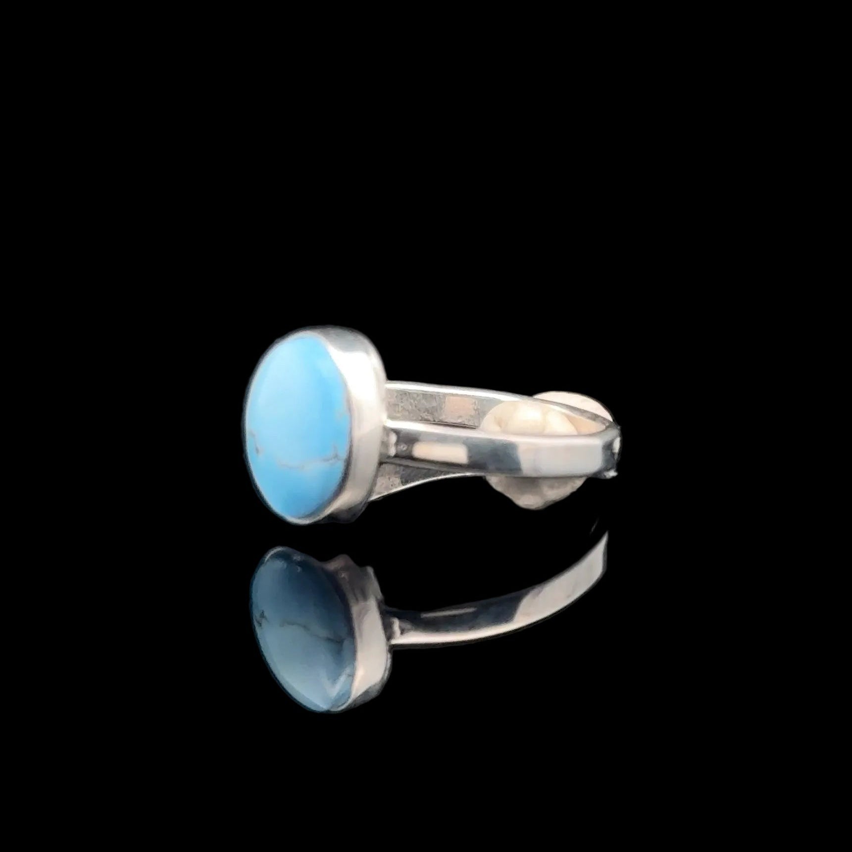 Turquoise Ring Silver 925 Natural Gemstone Size 17 3 g