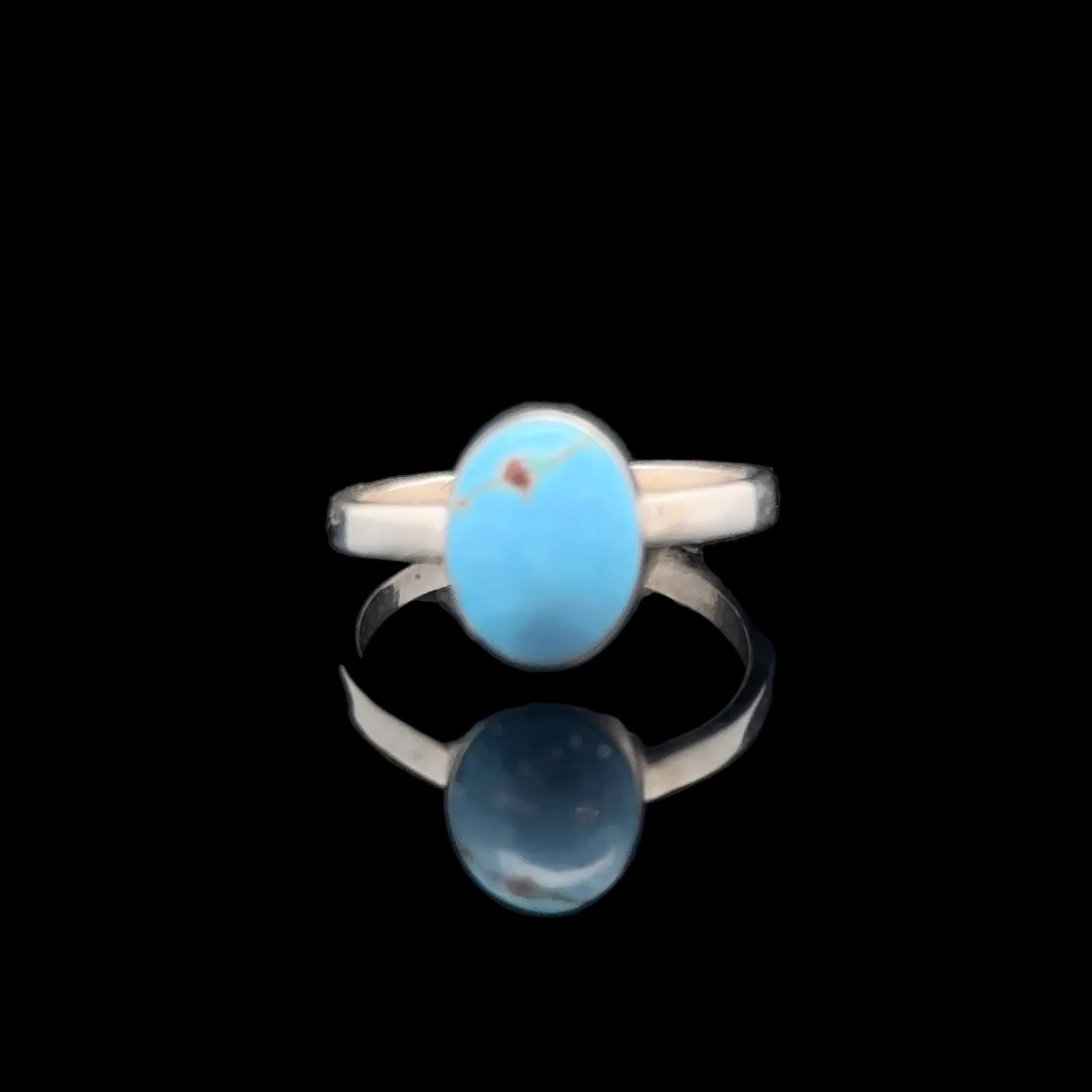 Turquoise Ring Silver 925 Natural Gemstone Size 17 3 g