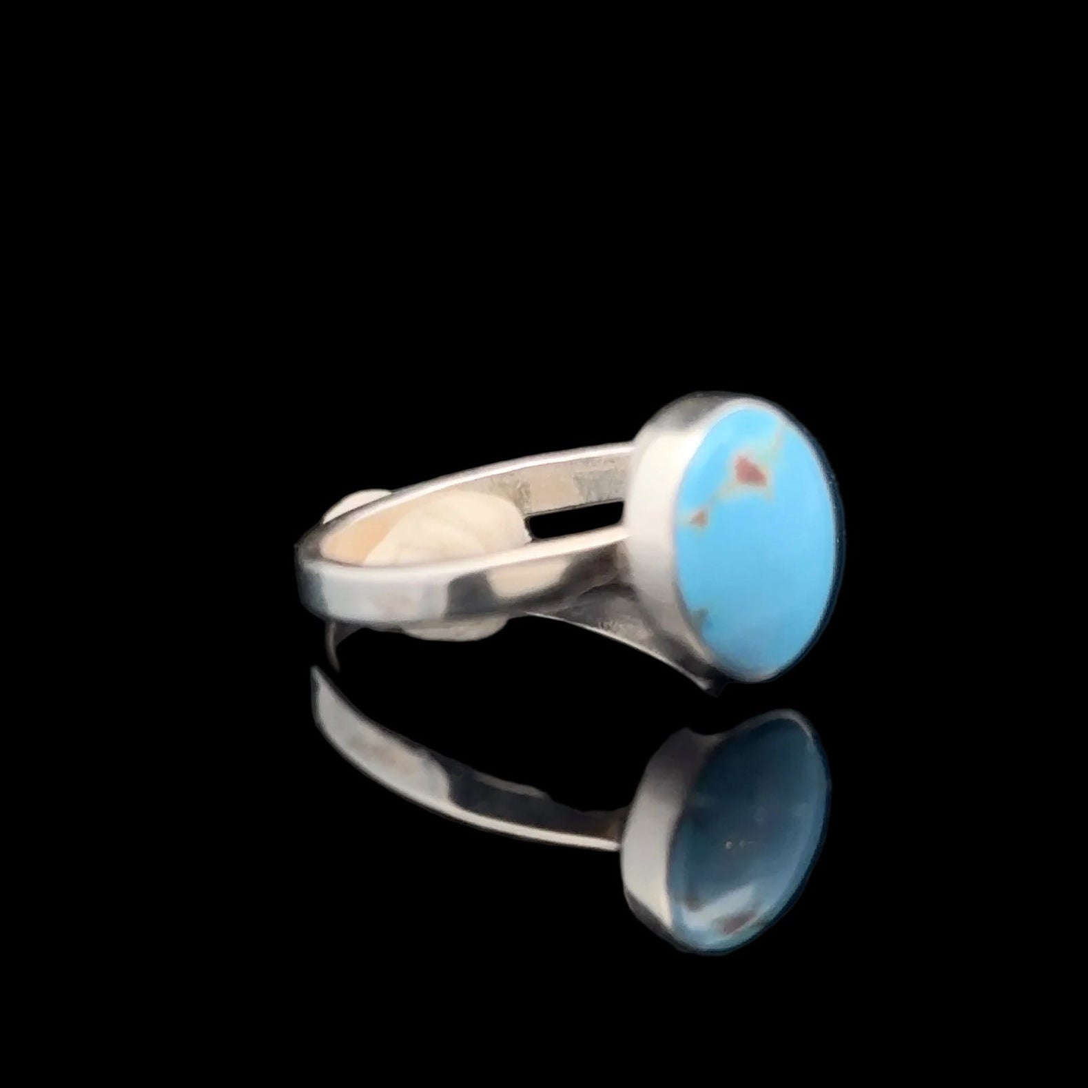 Turquoise Ring Silver 925 Natural Gemstone Size 17 3 g