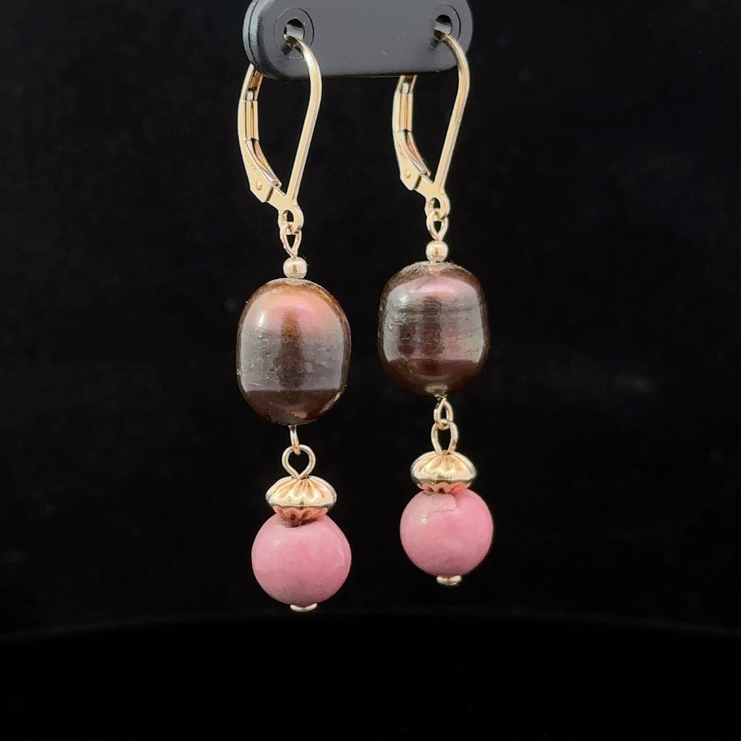 Pearl Earrings Silver 925 14K Gold Plated