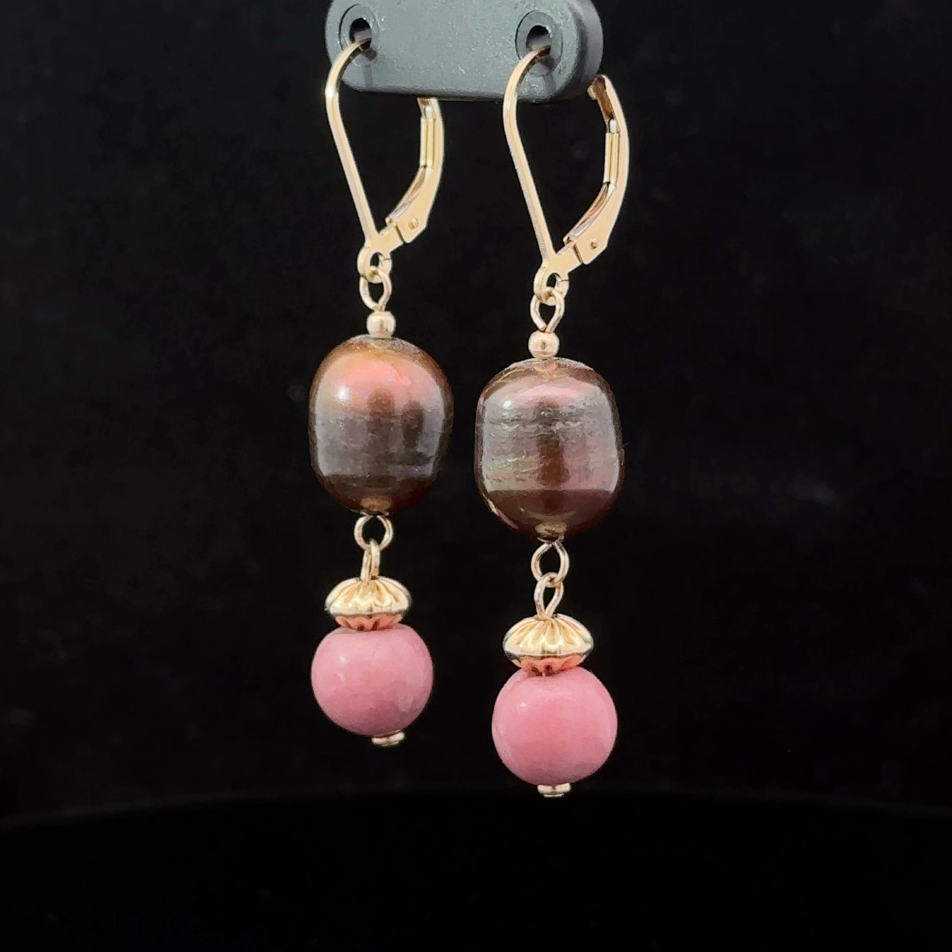 Pearl Earrings Silver 925 14K Gold Plated