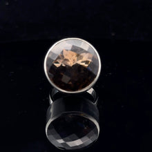 Load image into Gallery viewer, Smoky Quartz Ring 20×20 mm Size 19 15.6 g Silver 925
