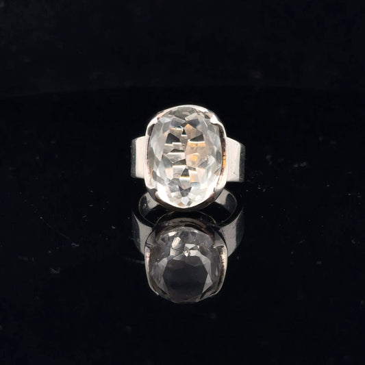 Quartz Ring Silver 925 Size 15 front side