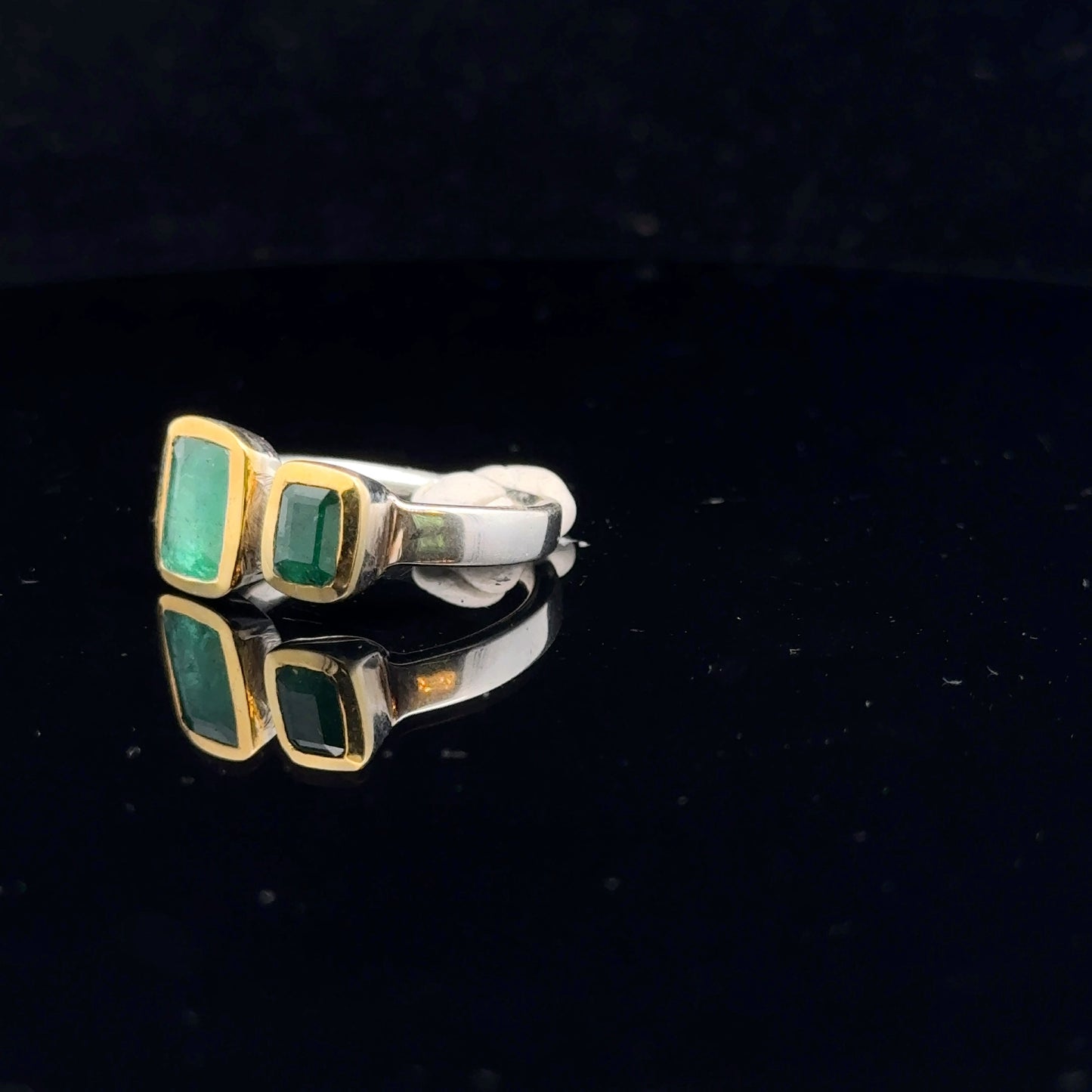 Emerald Ring Silver 925 