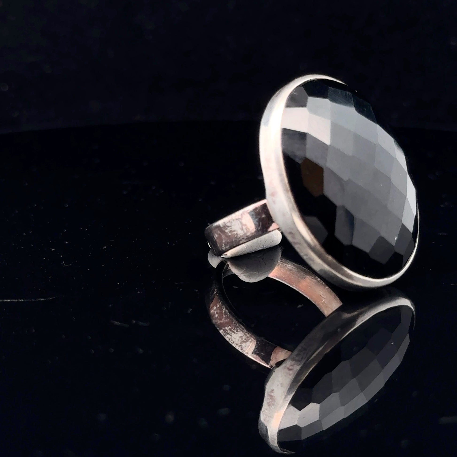 Onyx Ring Silver 925 Size 21