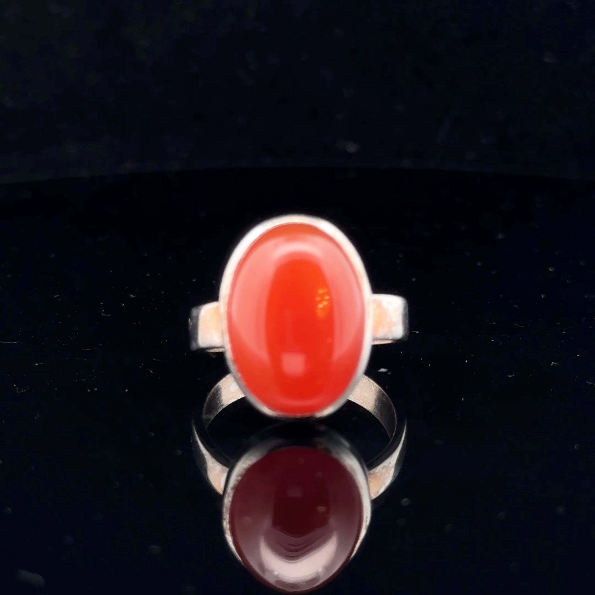 Carnelian Ring Silver 925 Size 19