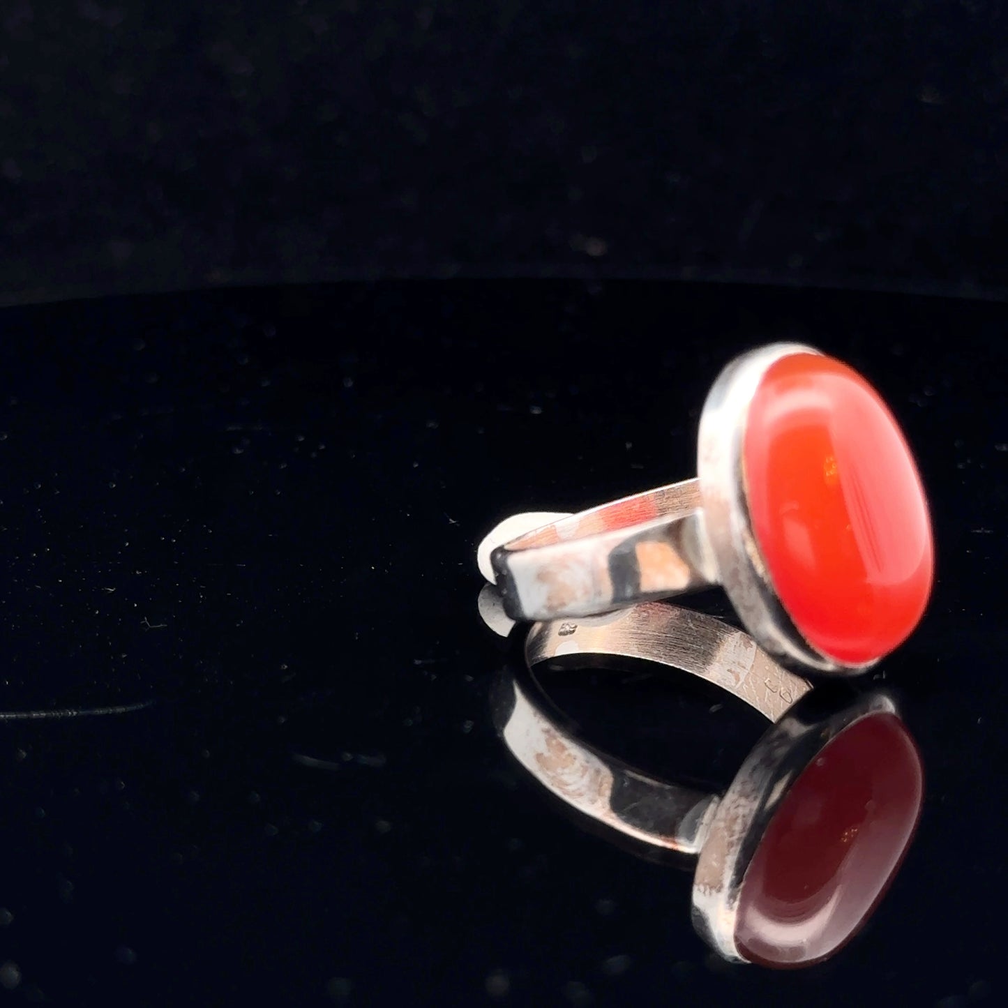 Carnelian Ring Silver 925 Size 19 side