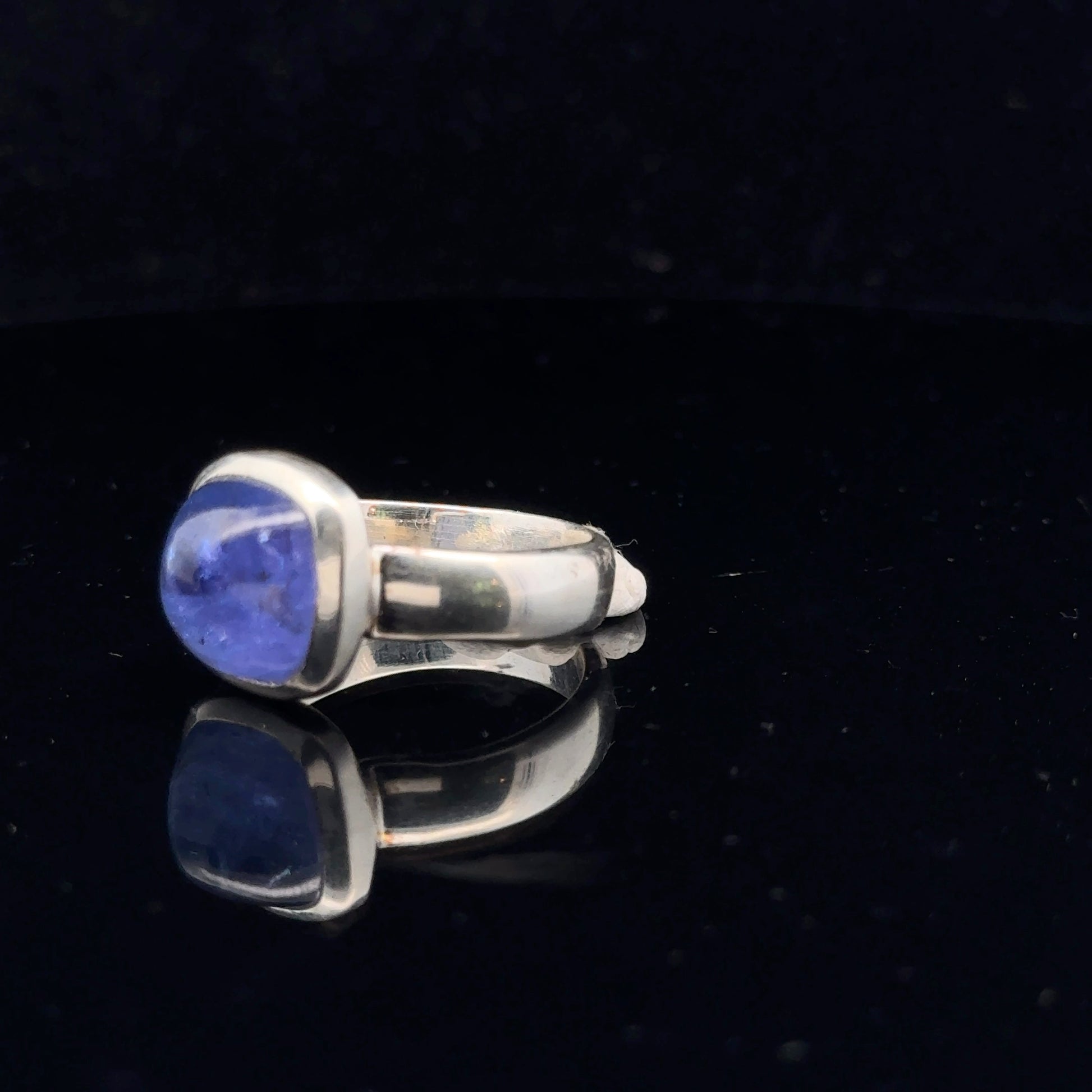 Tanzanite Ring Silver 925 Size 21 side