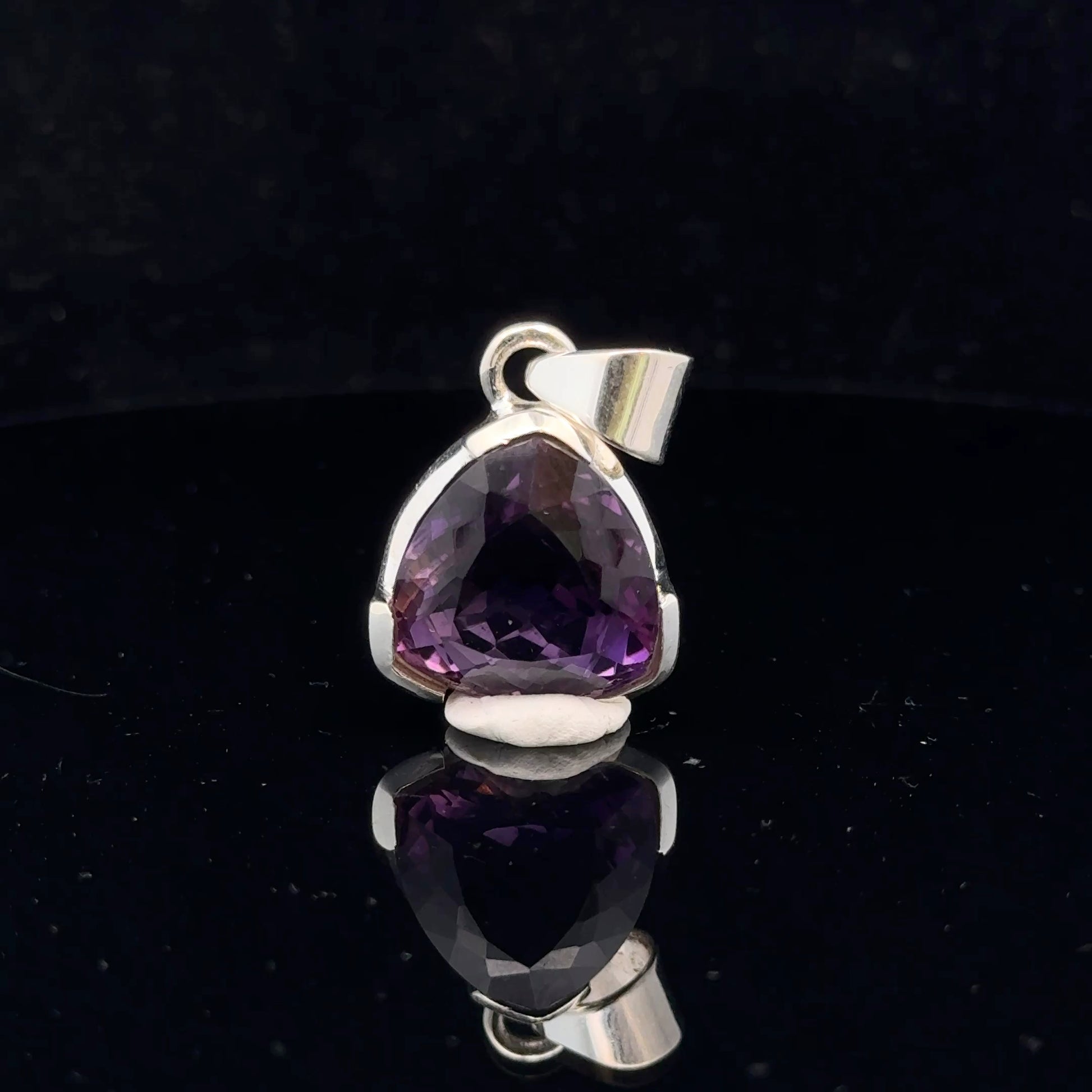Amethyst Pendant Silver 925 27 mm