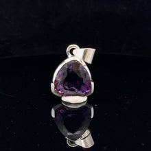 Load image into Gallery viewer, Amethyst Pendant Silver 925 27 mm
