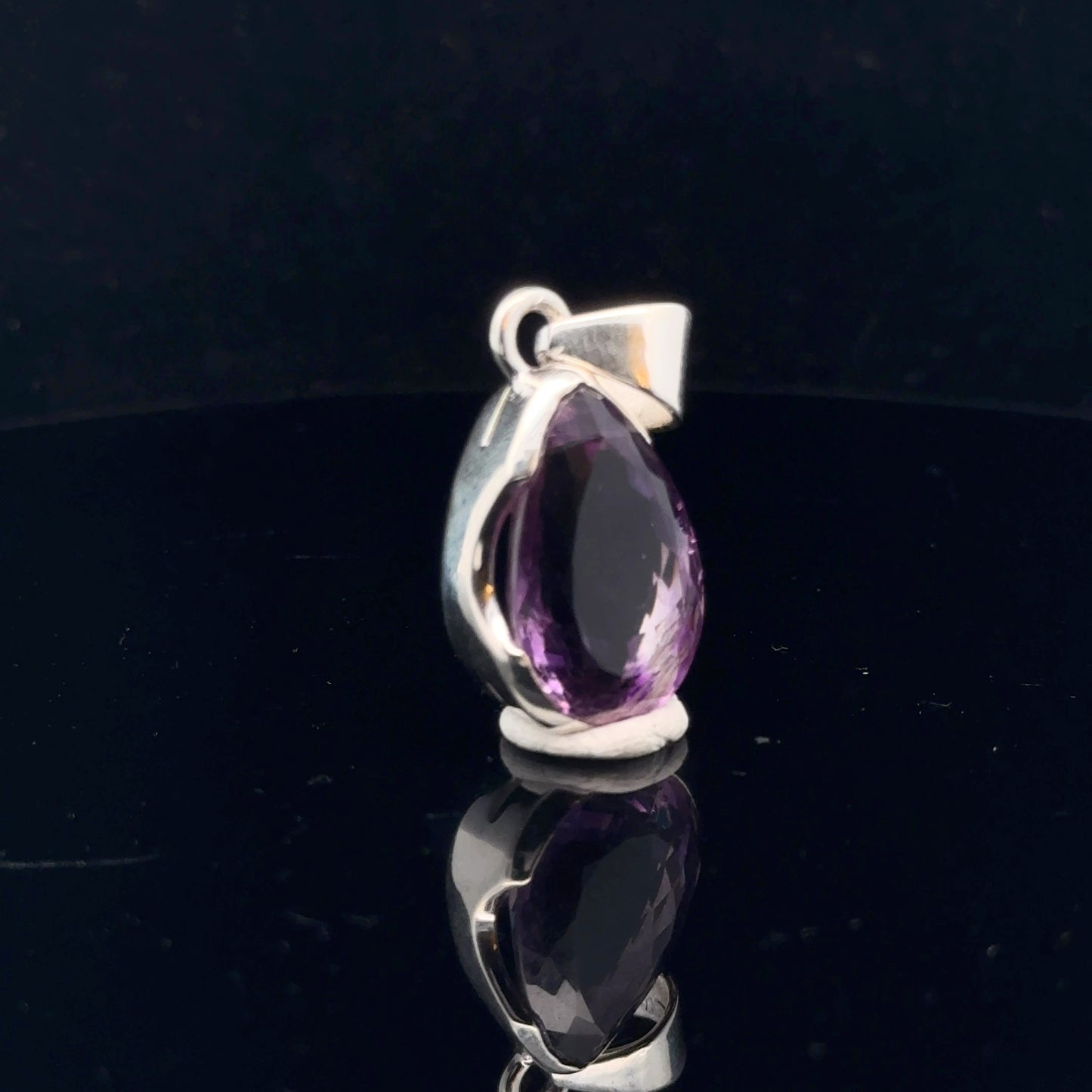Amethyst Pendant Silver 925 33 mm