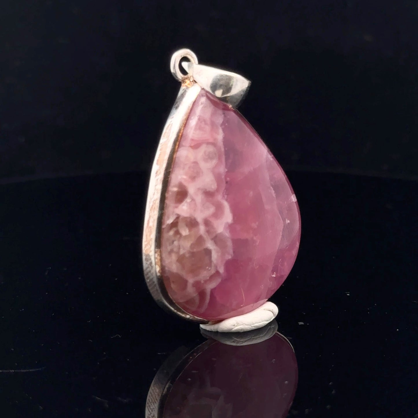 Rhodochrosite Pendant Silver 925 48 mm