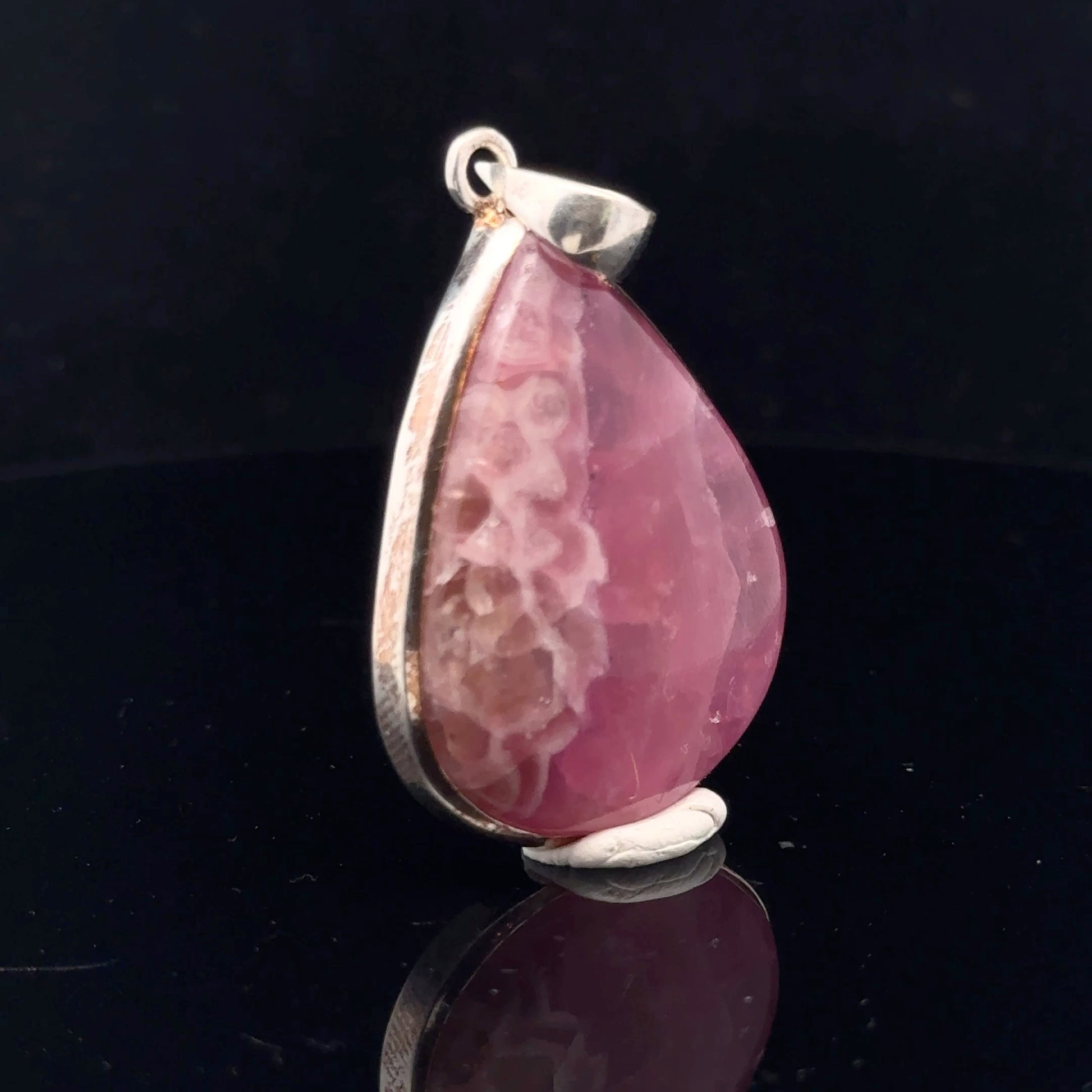 Rhodochrosite Pendant Silver 925 48 mm