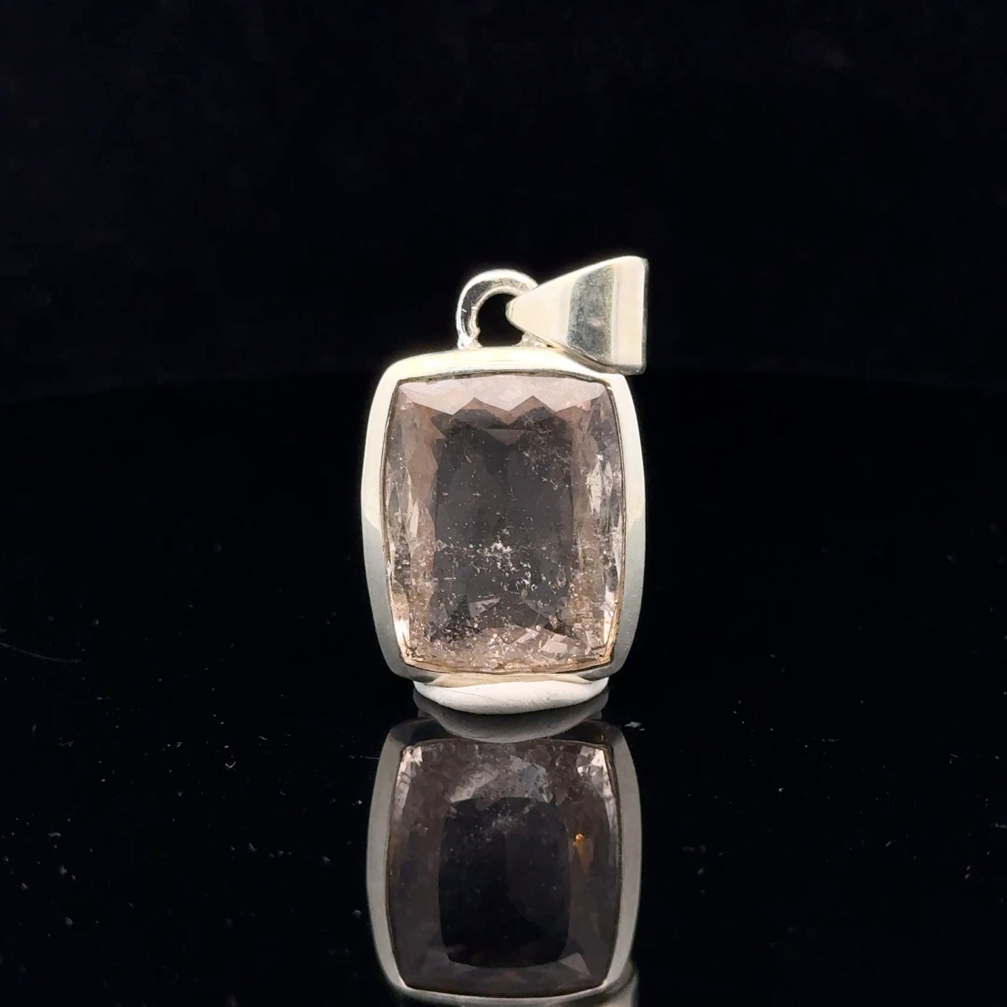 Morganite Pendant Silver 925 32 mm