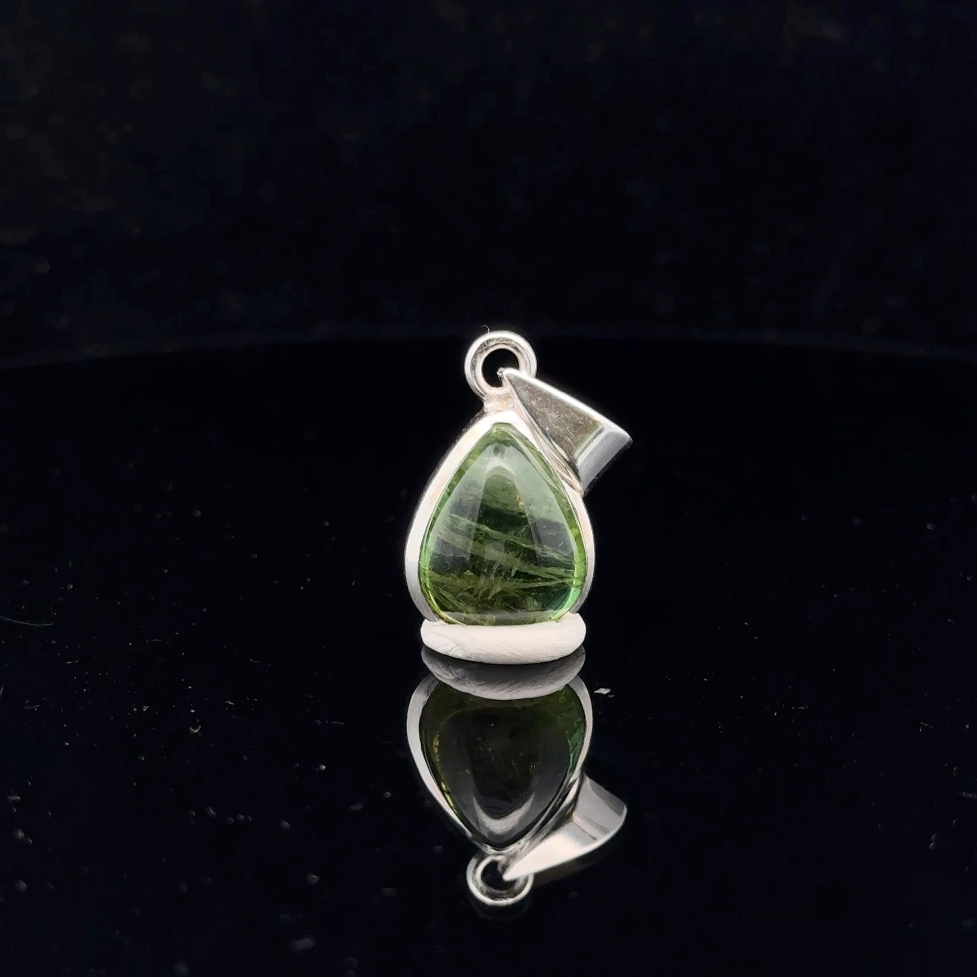 Tourmaline Pendant Silver 925 24 mm