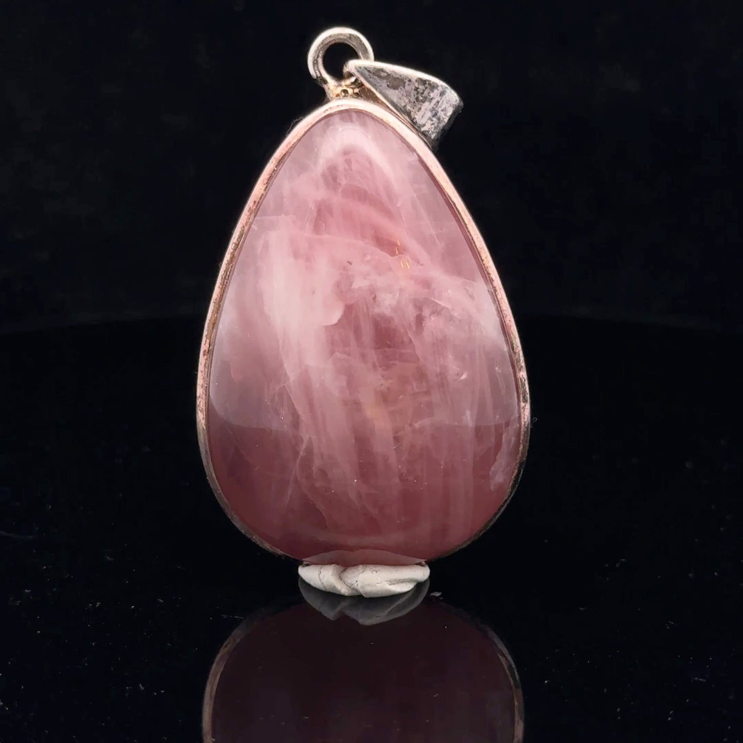 Rose Quartz Pendant Silver 925 55 mm
