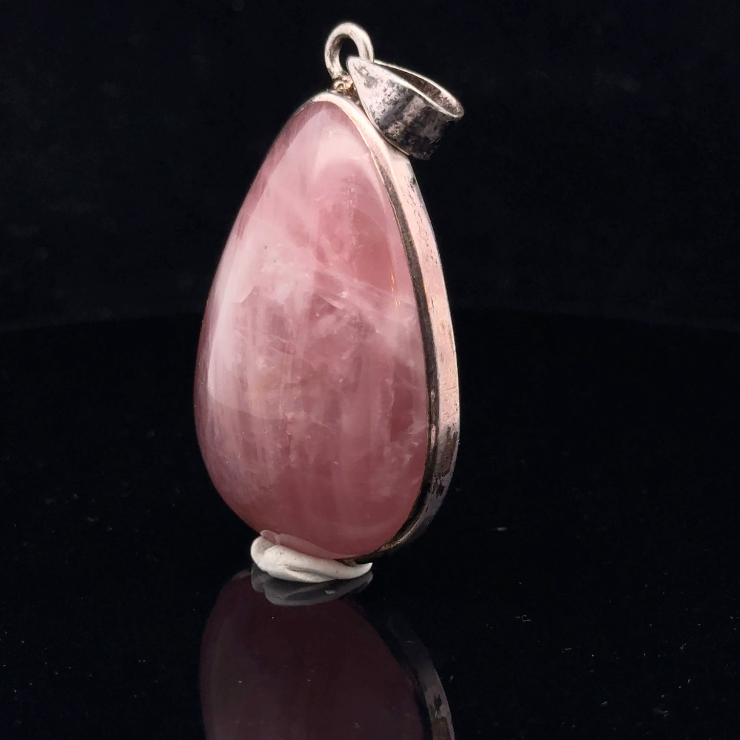 Rose Quartz Pendant Silver 925 55 mm