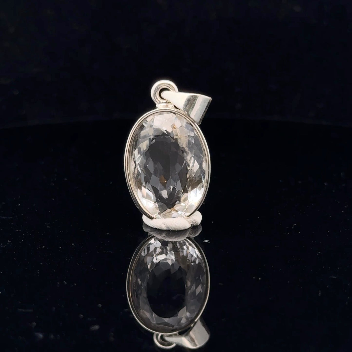Quartz Pendant Silver 925 32 mm