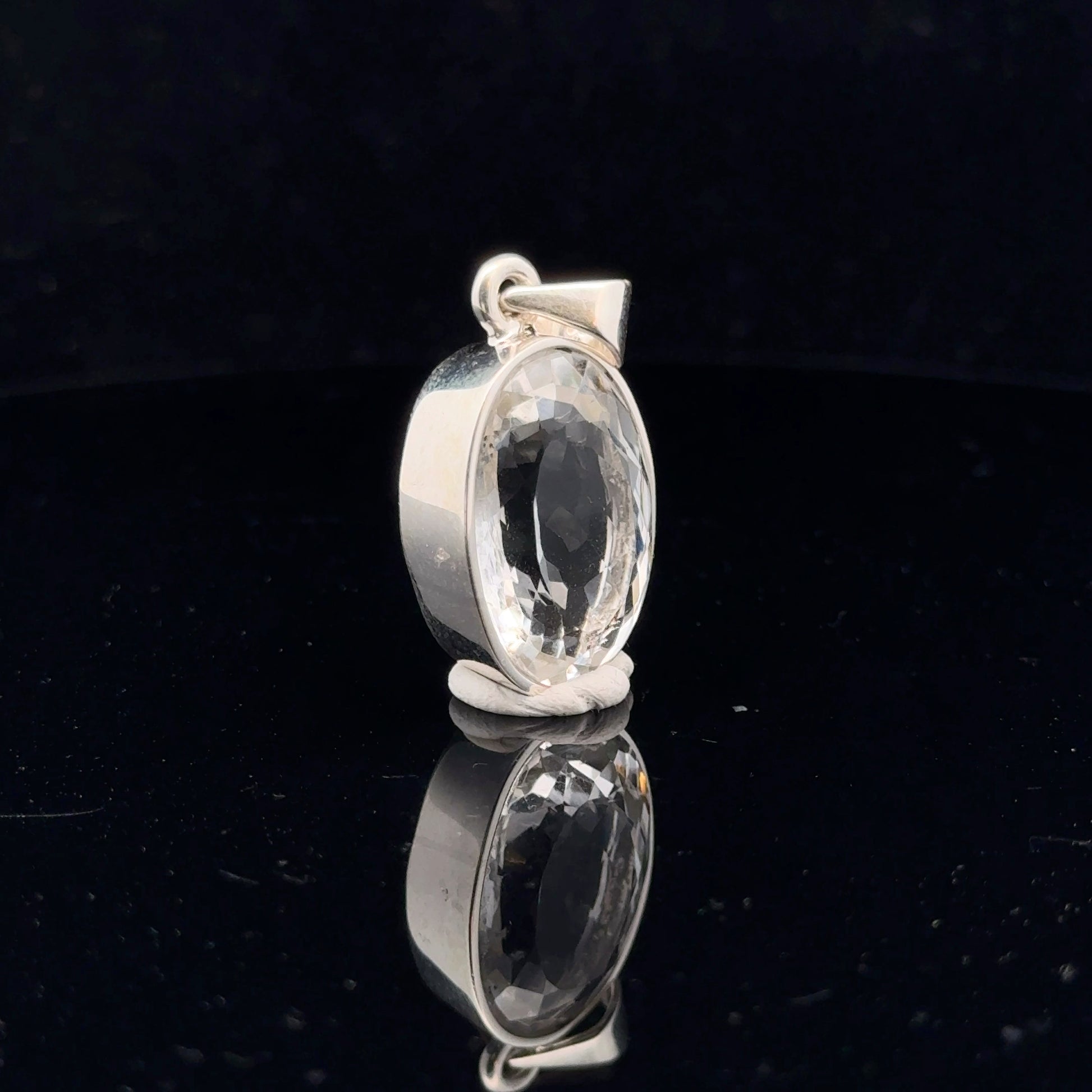 Quartz Pendant Silver 925 32 mm