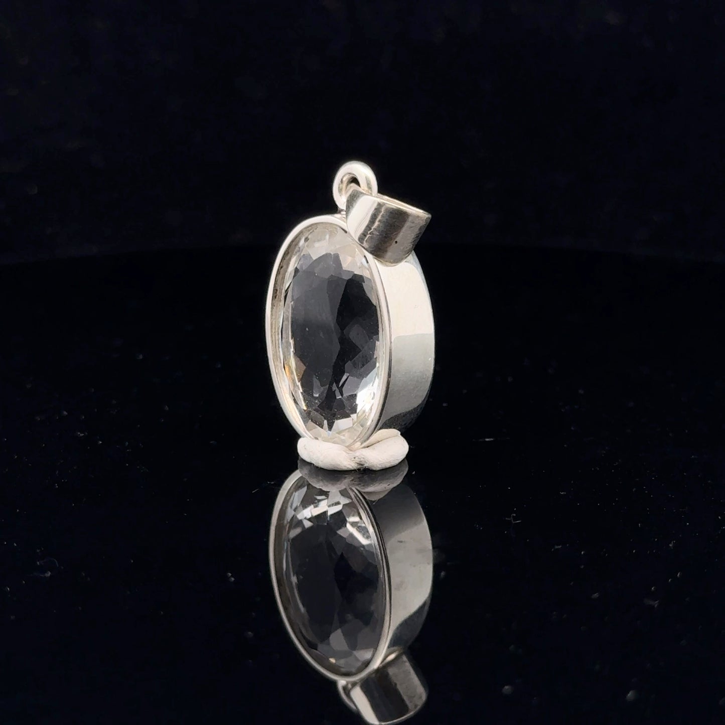 Quartz Pendant Silver 925 32 mm