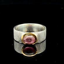Загрузить изображение в средство просмотра галереи, Pink Tourmaline Ring , size 17,5 ; sterling silver 925
