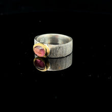 Загрузить изображение в средство просмотра галереи, Pink Tourmaline Ring , size 17,5 ; sterling silver 925
