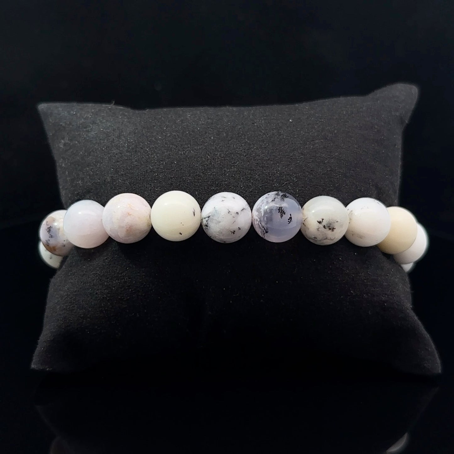 Merlinite Agate Bracelet 10 mm 19 Beads