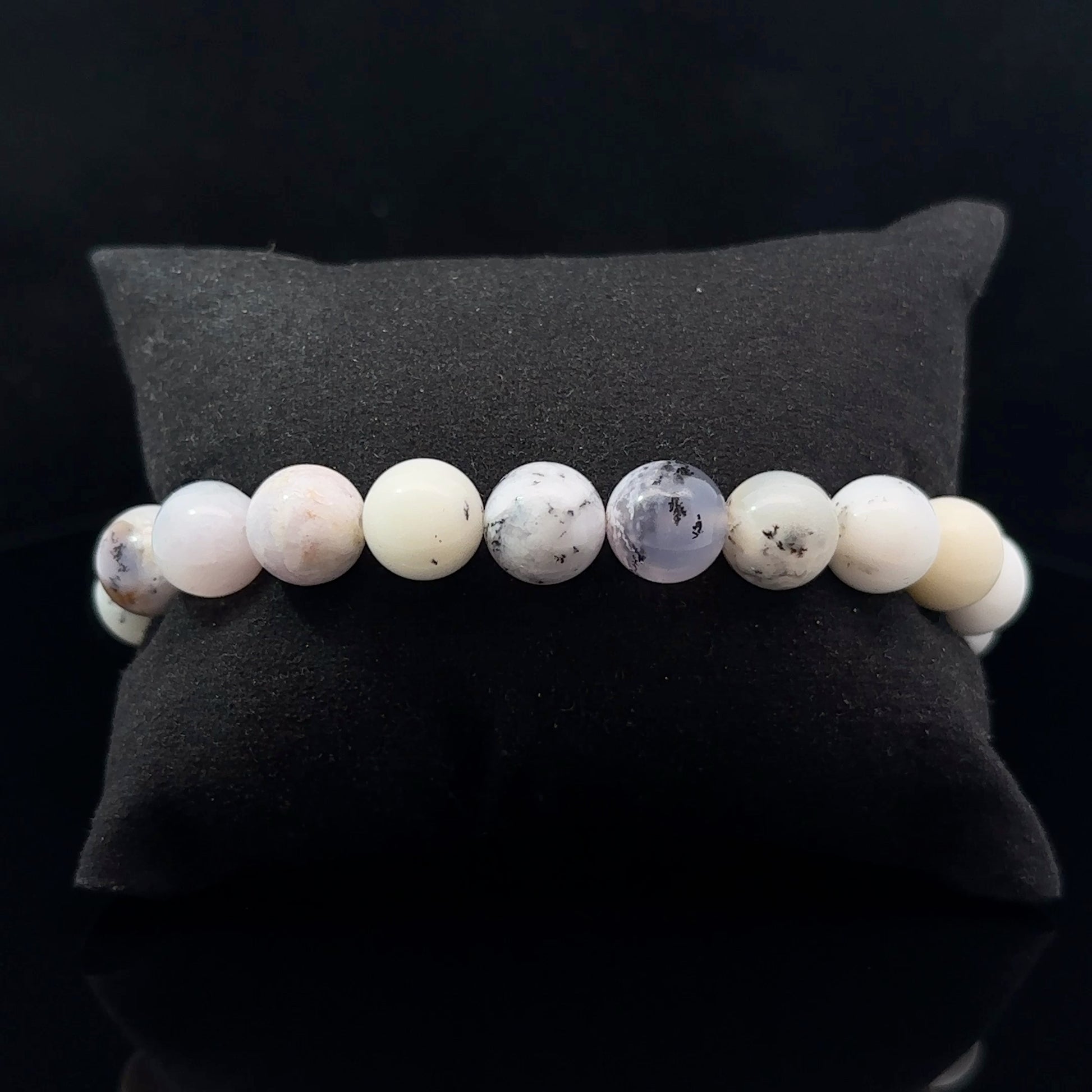 Merlinite Agate Bracelet 10 mm 19 Beads