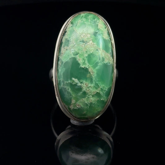 Hrizoprāze Gredzens, izmērs 18,5, sudrabs 925