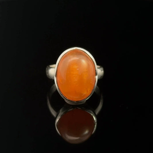 Carnelian Ring Silver 925 Size 16