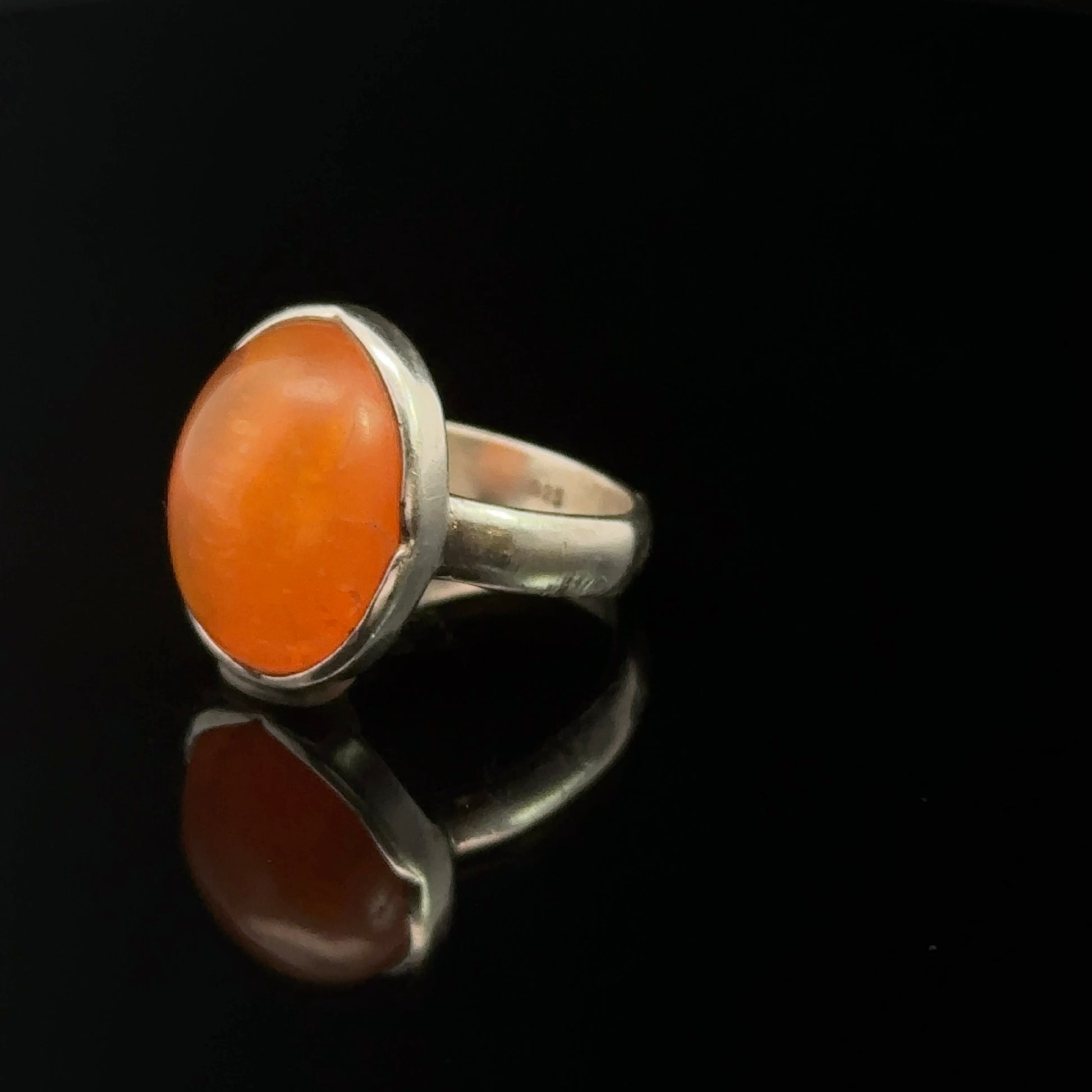 Carnelian Ring Silver 925 Size 16