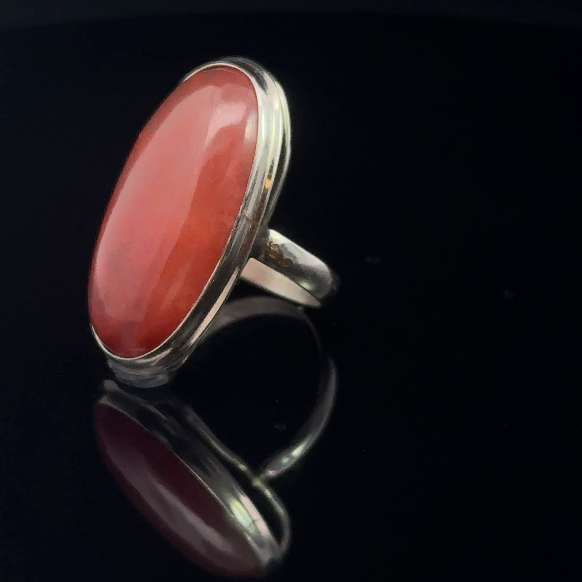 Carnelian Ring Silver 925 Size 16