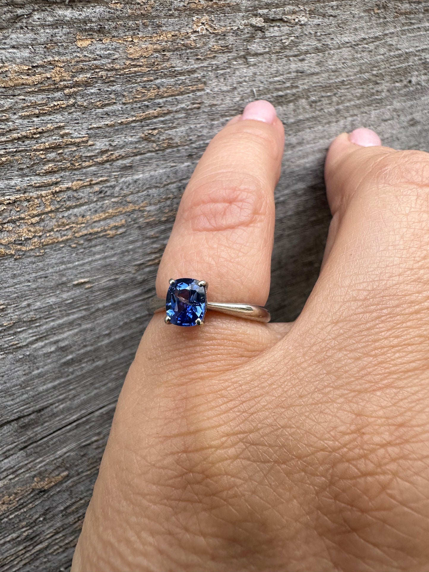 Sapphire Ring Gold 585 Size 16.5 1.1 ct